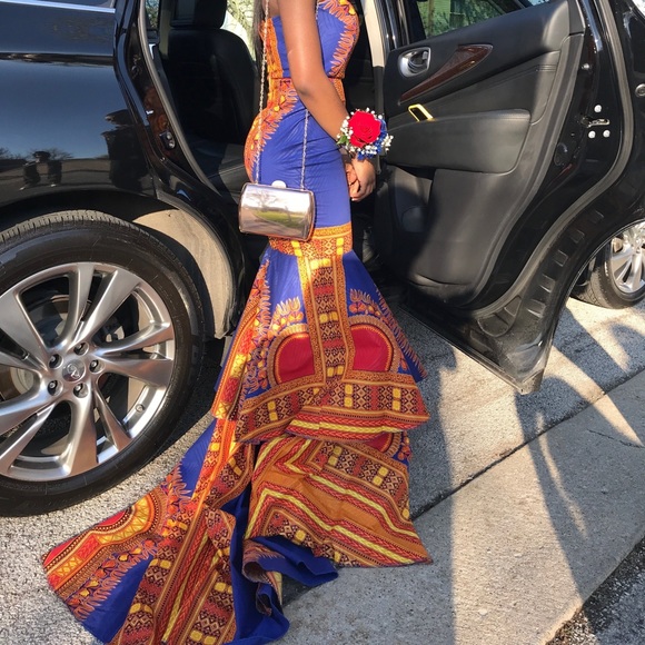African print Prom Dress - Picture 3 of 9